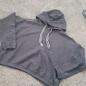 Women's Corded Crop Hoodie Sz M